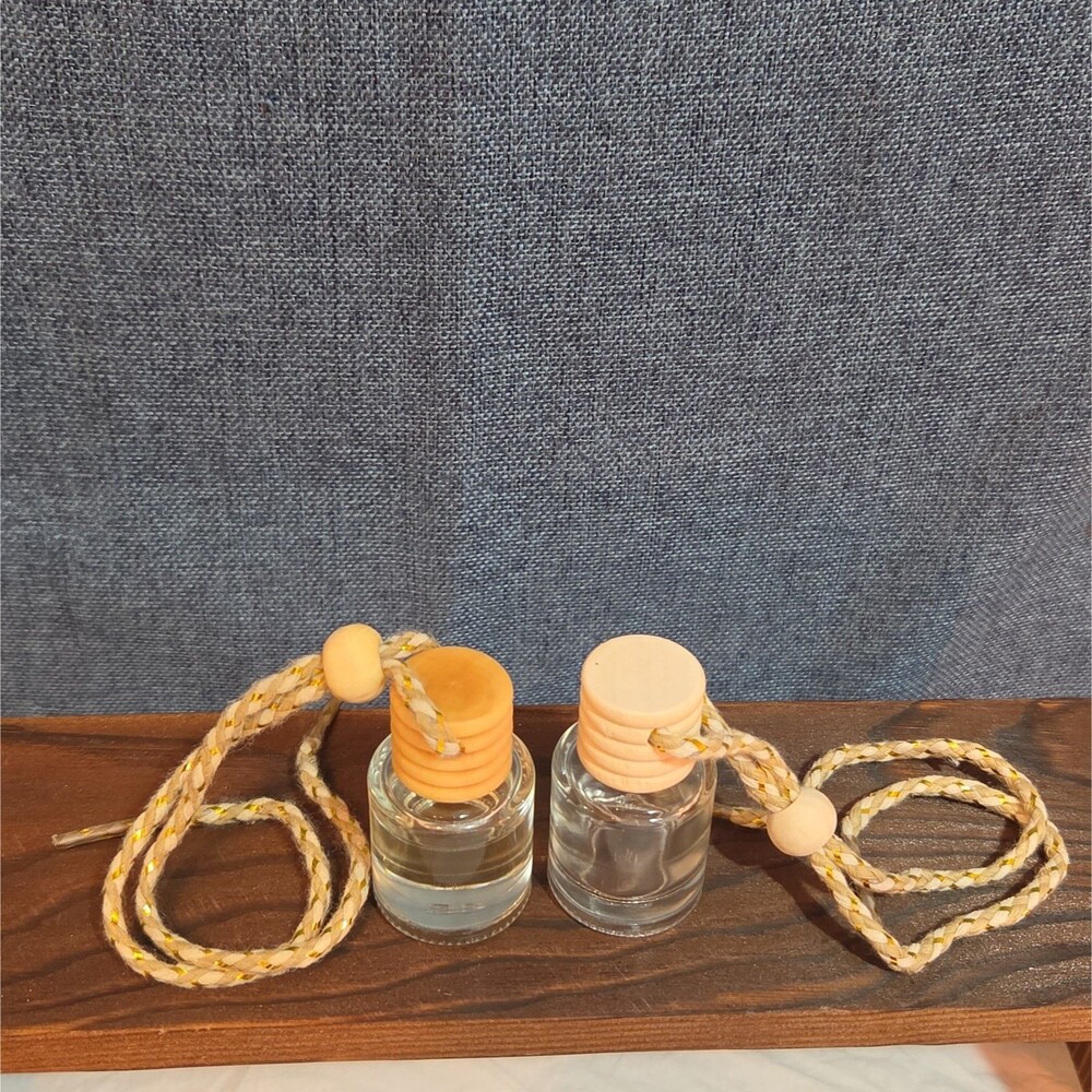 2 (8ml) Rearview Car Oil Diffusers Pick Your Scent Wood Glass Boho | 16ml Total - Picture 12 of 16